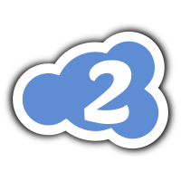 cloud logo icon 2 blue